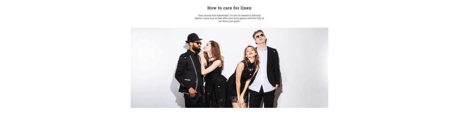 Fashion editorial linen care
